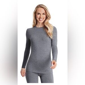 NWT Gray Cuddl Duds Softwear w/ Stretch Long Sleeve Crew Neck…Size: Medium